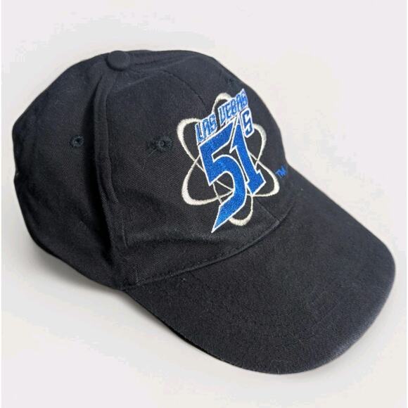 Las Vegas 51's Fox Sports Radio Minor League Baseball Strapback Hat Black Blue - Picture 2 of 4